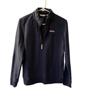 Vineyard Vines Women’s The Shep Shirt 1/4 Zip Sweater Navy Blue Size Large